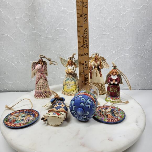 Jim Shore Heartwood Creek Angel Ornament Lot of 8 Christmas Figurines Holiday - Picture 14 of 15